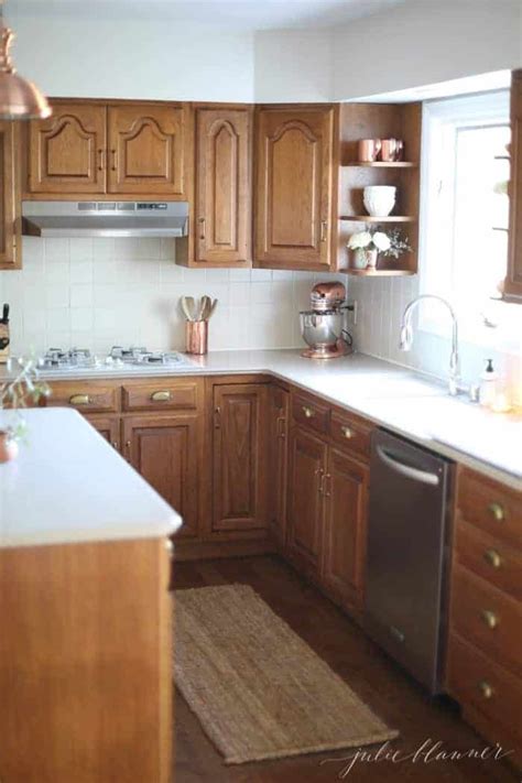 medium oak cabinets with stainless steel appliances|updating honey oak cabinets.